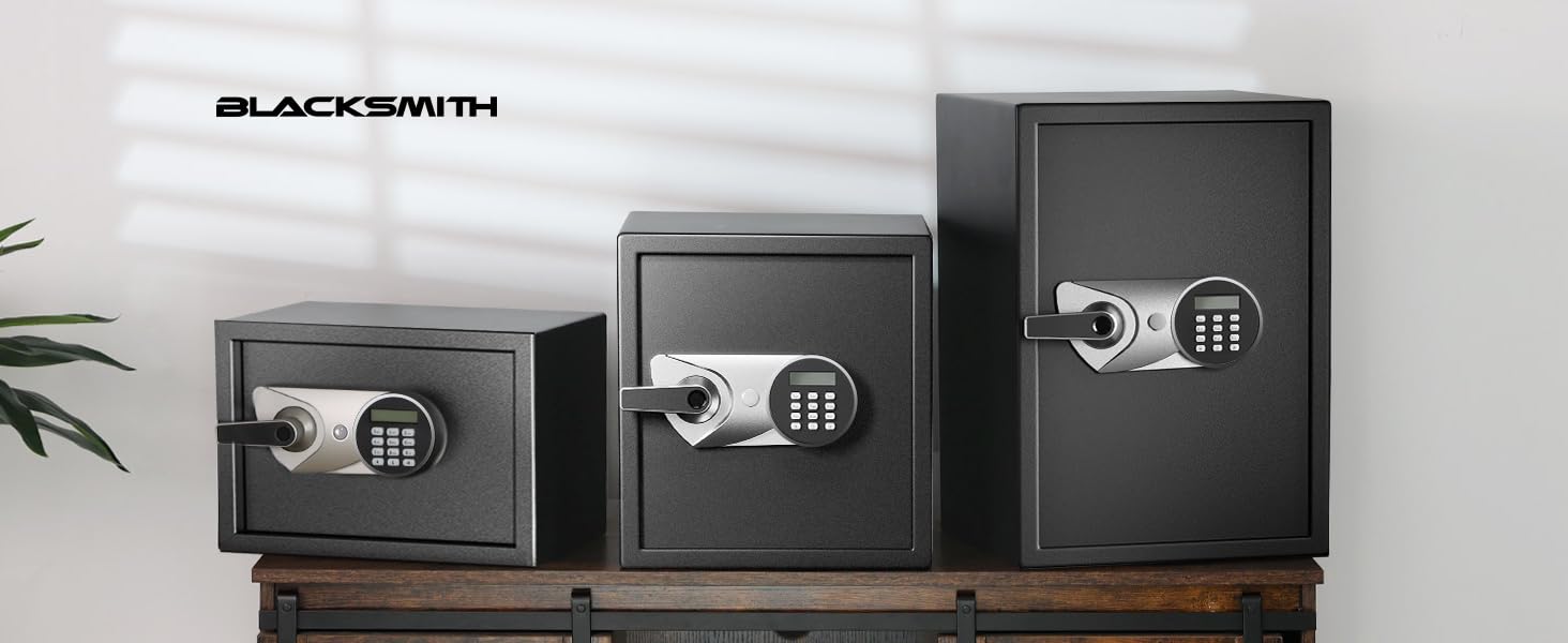 Треор Treor Blackmith для дому, 35x25x25 см. Biometric Fingerprint, цифровий кодовий замок, подвійне попередження, вогнестійкий, для офісу, готелю.