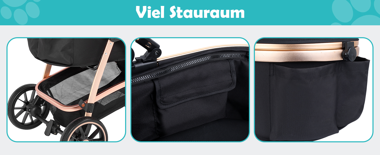 Трансформер для собак, візок-кішочка, складний, до 25 кг, з алюмінієвим каркасом, поворотні колеса, гальма, страховка, зручне сидіння (Чорний)