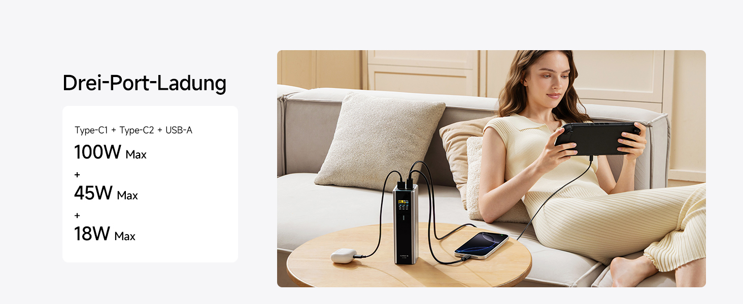 Power Bank CUKTECH 15 Ultra 20000mAh 165W з PD 3.1 та цифровим дисплеєм. Сумісний з iPhone, MacBook Pro, Samsung та іншими пристроями.