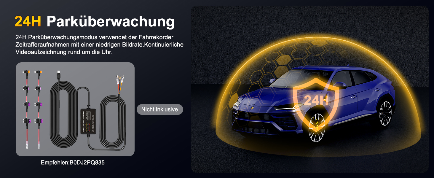 Відеореєстратор Auto Dashcam 4K+1080P з Wi-Fi, 64GB, IPS 3' екраном, Нічне бачення, G-сенсор, Loop-запис, 170°+140° Кут огляду, Паркінг 24/7, Керування через App, Підтримка до 256GB