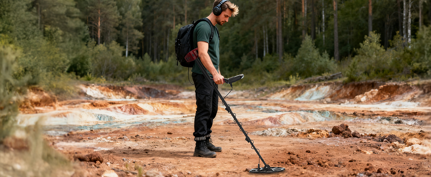 Металошукач KAIWEETS Profi Set: LCD дисплей, водонепроникна котушка, 30см глибина, регулювання чутливості, для дорослих та дітей