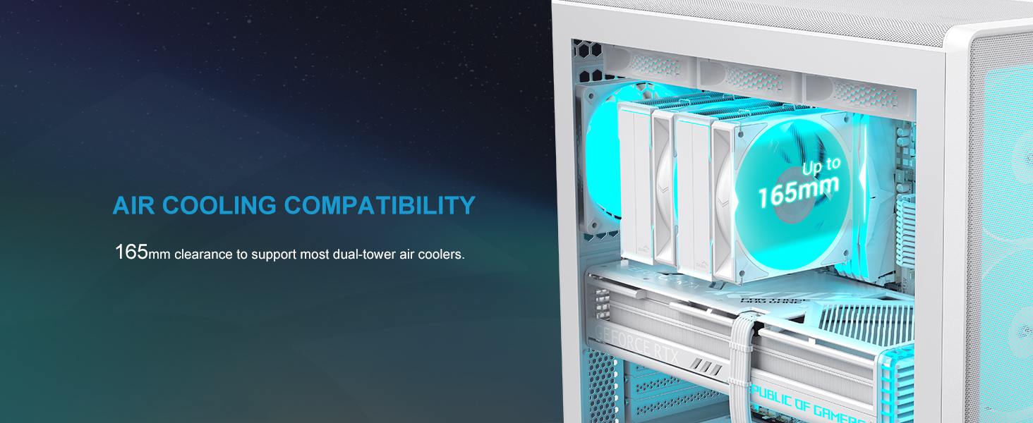 Корпус для ПК SAMA S50 Airflow, 4 ARGB PWM вентилятори, USB Type-C, Mesh панель, Білий