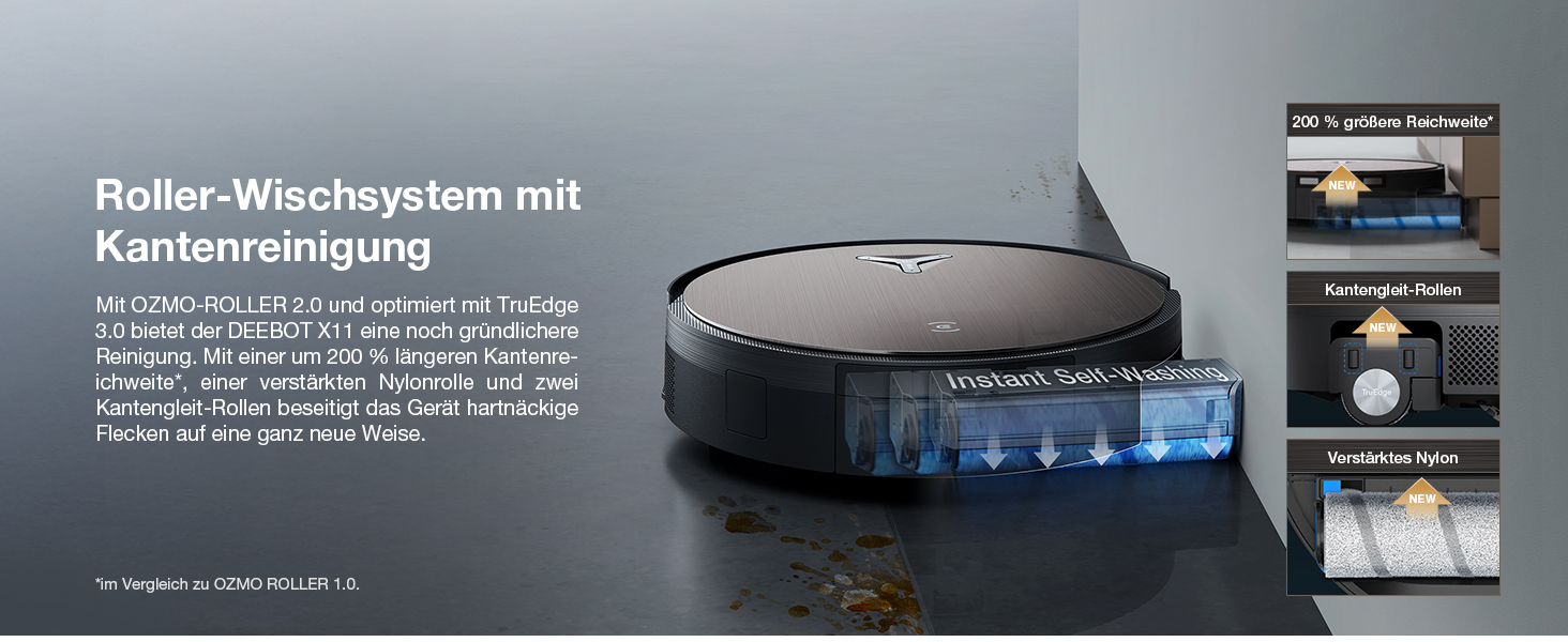 Робот-пилосос ECOVACS DEEBOT T30C Pro Omni GEN 2 з функцією миття, потужність 15400Pa, автопорожнення, гаряча сушка, час роботи 200 хв, ідеальний для шерсті тварин та килимів