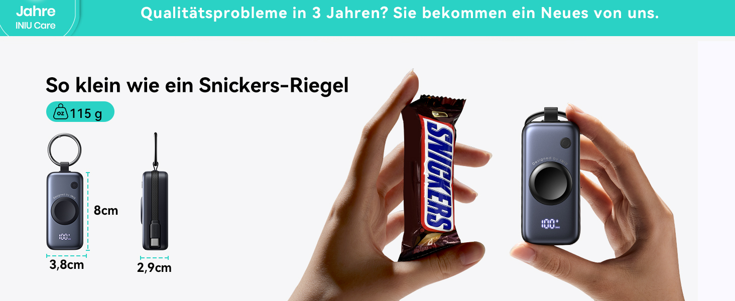 Power Bank INIU для Apple Watch, 5000mAh, вбудований кабель, LCD-дисплей, сумісний з iWatch 10/9/8/Ultra2/Ultra/SE, iPhone 16/15, рожевий