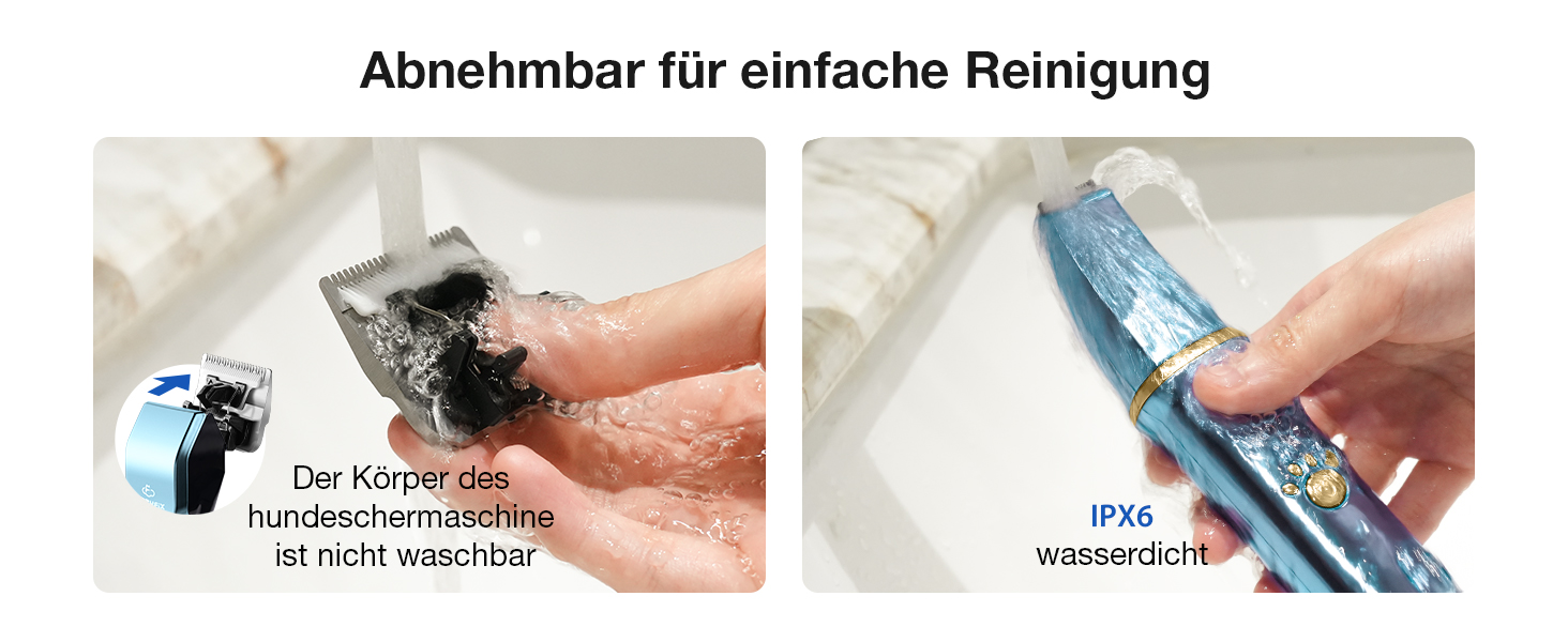 Набір для стрижки собак 3-в-1: машинка, триммер для лап, тиха робота, для густого шерсті, синій
