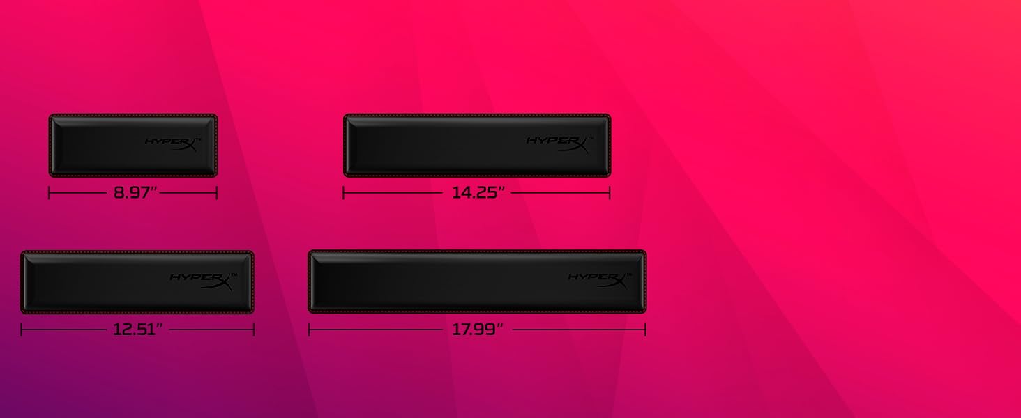 Підставка під зап'ястя HyperX для TKL-клавіатур з охолоджуючим гелем та ефектом пам'яті (Memory Foam), протиковзний дизайн