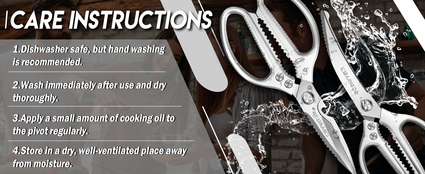 Набір кухонних ножиць DRAGON RIOT Stabile: 2 шт. (японська сталь), для м'яса, птиці, кісток. Нержавіюча сталь, гострі