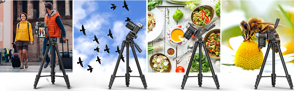 Штатив для камери CAMOLO 67' з сумкою: для фото та відеозйомки, YouTube, Vlogging, DSLR, Android, iPhone