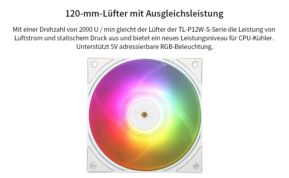 Thermalright Assassin X 120R Digital White - Кулер для CPU з RGB, 120мм, для AM5/LGA1700/1150/1151/1200