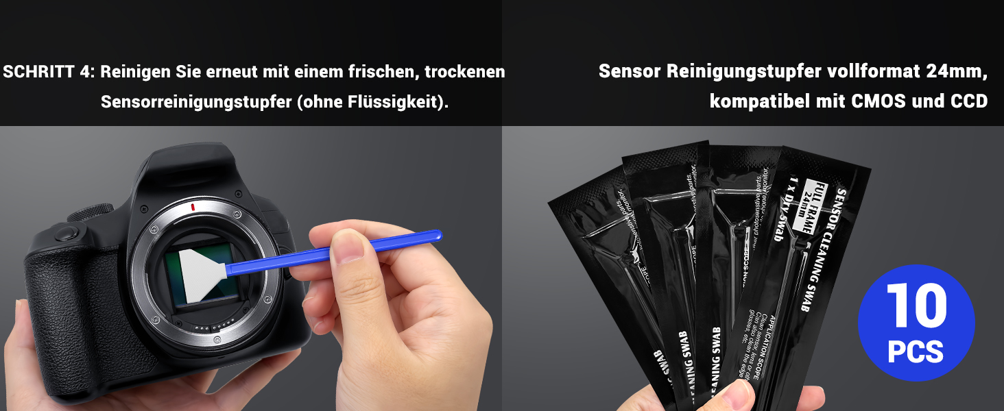 Набір для чищення камери: дзеркальна, Canon, Sony, Nikon, Pentax. Очищення об'єктива та сенсора