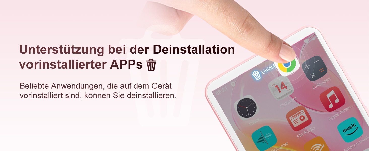 MP3 плеєр Oilsky 80GB з Bluetooth, WiFi, Android 9.0, 4