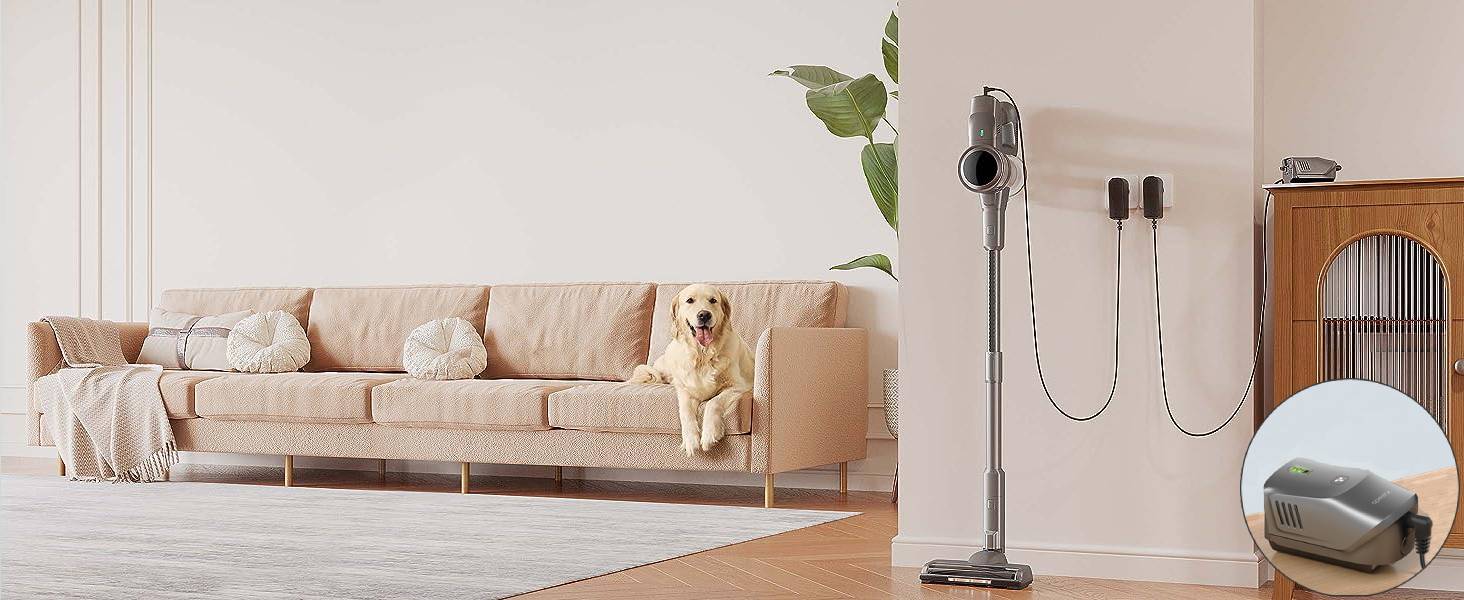 Бездротовий акумуляторний пилосос Kalado 27000Pa, 250W, 45 хв роботи, 1000 мл, для твердих поверхонь, плитки, шерсті тварин, зелений