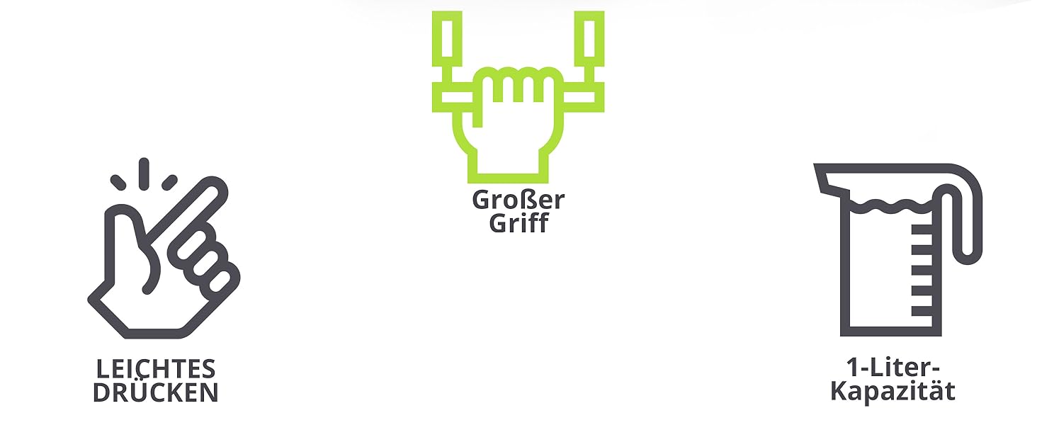 Френч-прес Oliver's Kitchen® 1 літр - скляний заварник для кави, срібний | Елегантний дизайн, для автентичного смаку