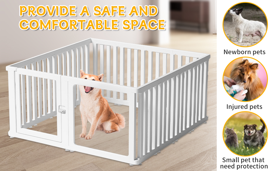 Клітка-вигул для собак та котів CEIEVER 126x126x60 см, біла