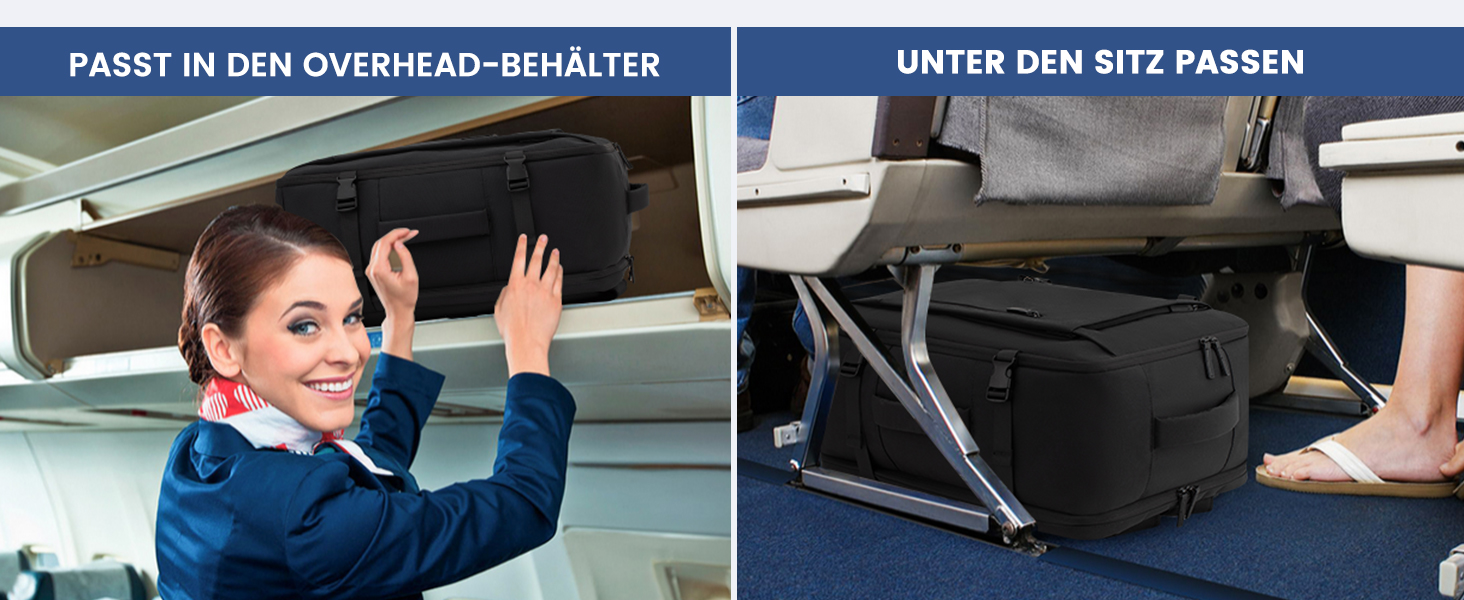 LOVEVOOK Рюкзак-валіза для ручної поклажі, 40L, для ноутбука 17,3