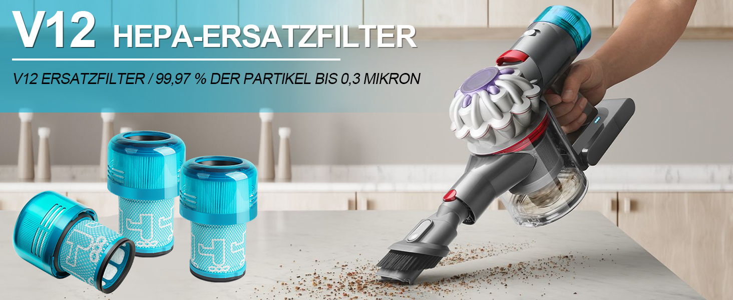 Фільтри для пилососа Dyson V11/V15 (3 шт) - Waitley, сумісні з SV14, SV17, SV22 Detect Animal, Absolute, Extra, Pro, Torque Drive (#970013-02, V12)