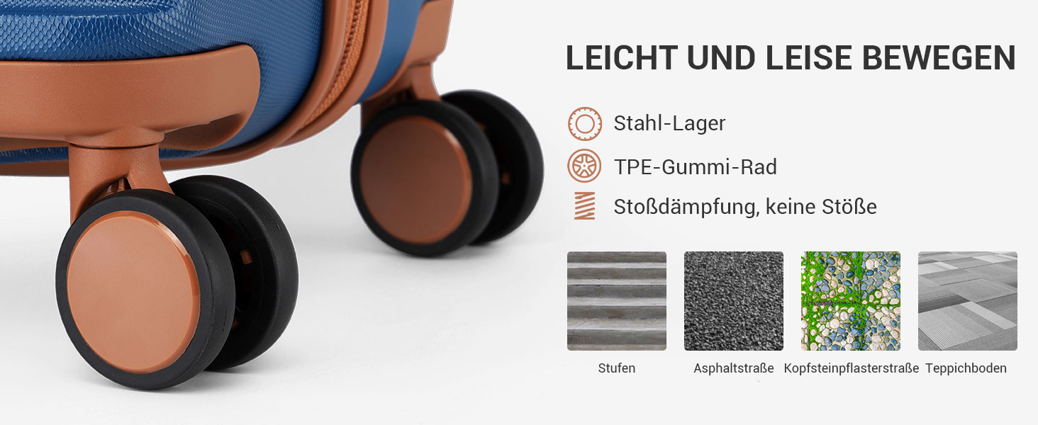 Чемодан ручної поклажі British Traveller 54x36.5x21.5 см з косметичкою, ABS+PC, блакитний