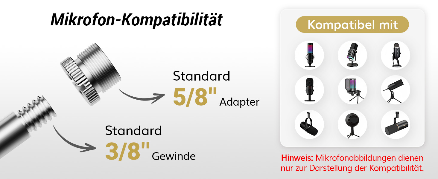 Кріплення для мікрофона TONOR T20LP, низькопрофільний тримач з регулюванням, для геймінгу та подкастингу, чорний, з видимою пружиною