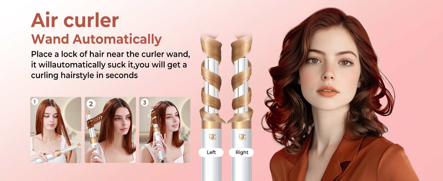 Pro Airbrush Air Styler 6 в 1: Фен-щітка, плойка, випрямляч для волосся, 1000W (білий)