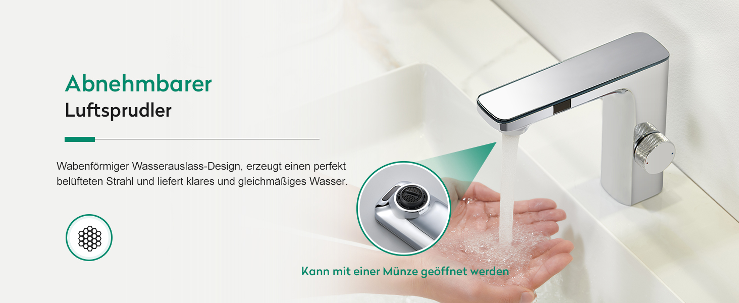 Кран кухонний CREA, 360° поворотний, з високим виливом, інфрачервоний, хром