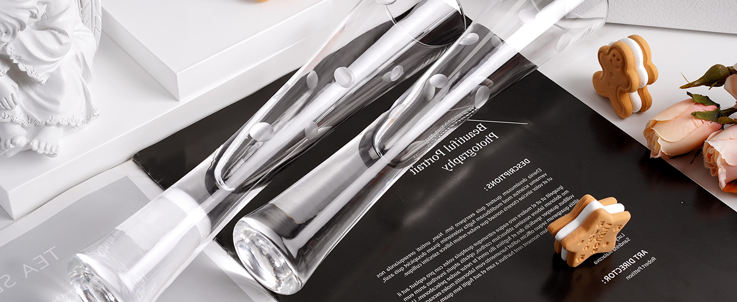 Набір 2 шт. келихів для шампанського 145мл, келихи з кришталю, келихи для ігристі вина, ручної роботи, прозорі лікерні келихи (з пінопластовою упаковкою)