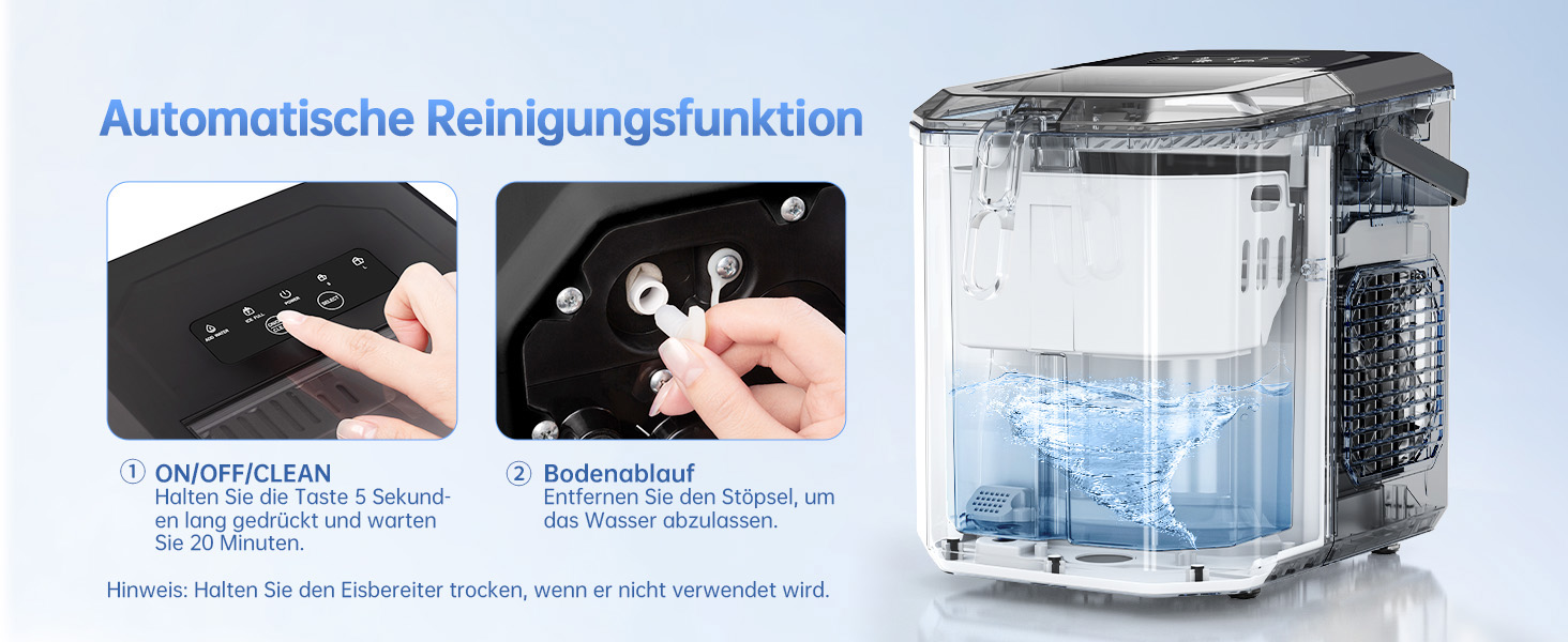 Машина для приготування льоду Ice Maker 1.3л, 9 кубиків за 6 хвилин, самоочищення, тиха, для кухні, офісу, бару, вечірки