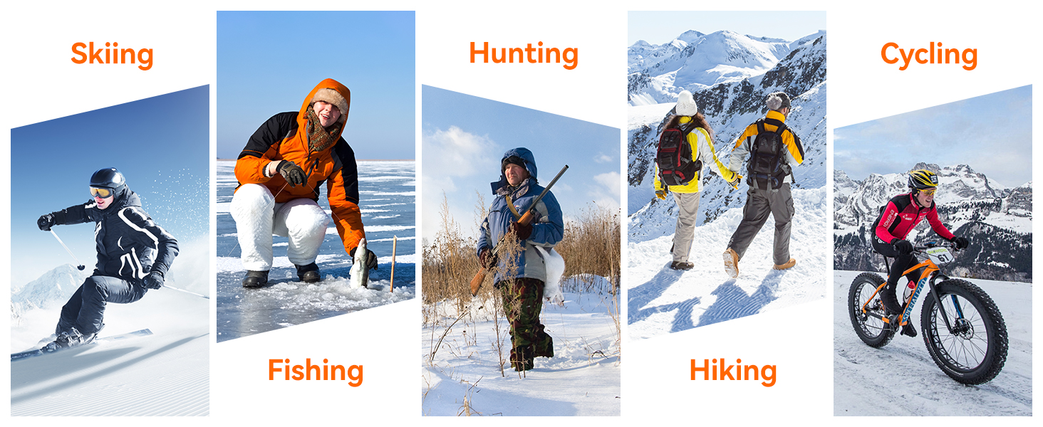 Спортивні грілки для ніг Svpro з підігрівом, акумуляторні, для чоловіків та жінок, чорні. Ідеально для кемпінгу та полювання.