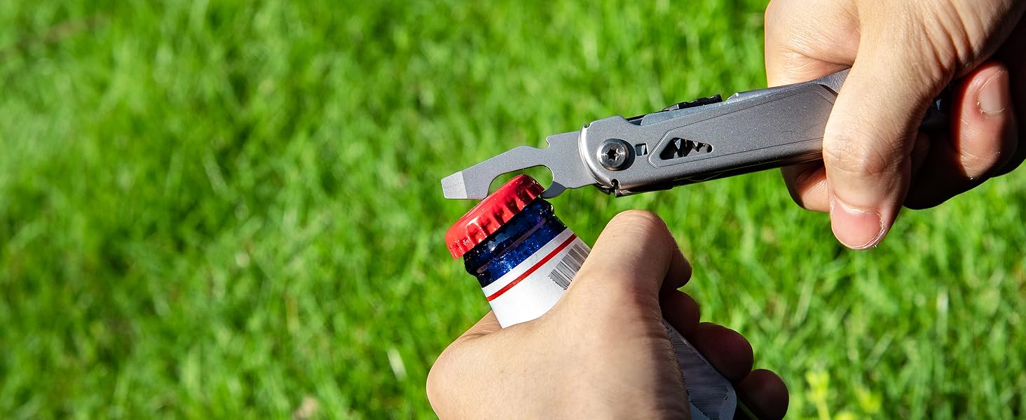 Мультитул преміум-класу 27-в-1: інструмент для кемпінгу, туризму та відпочинку на природі | З набором біт та зручною сумкою