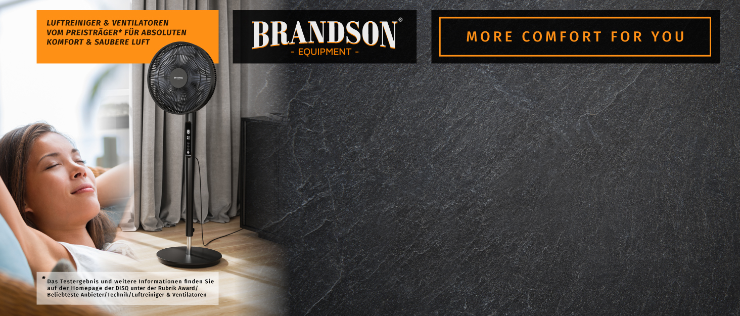 Brandson ECO Tower Fan - Silent DC Motor, 12 Speed, Remote Control, Timer, Energy Efficient, Cool Grey