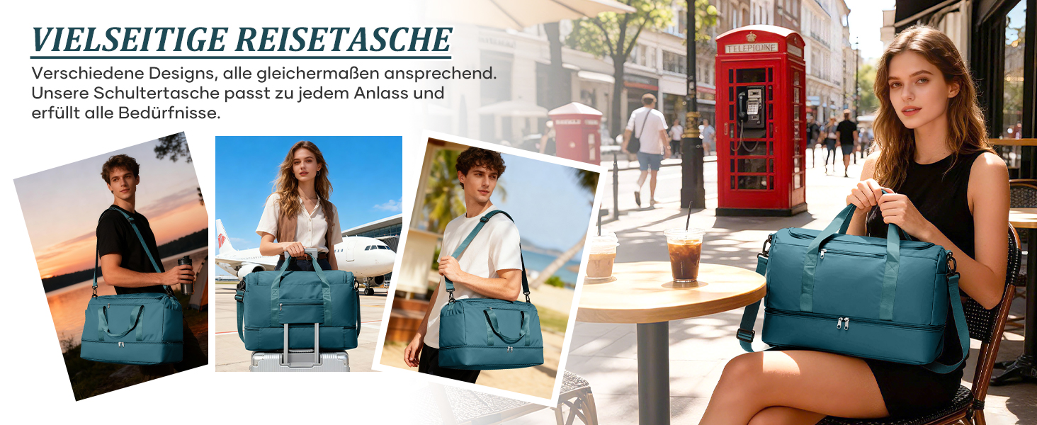 Спортивна сумка для подорожей Easyjet: водонепроникна дорожня сумка-шопер з відділенням для взуття, 45л, A5, бежева