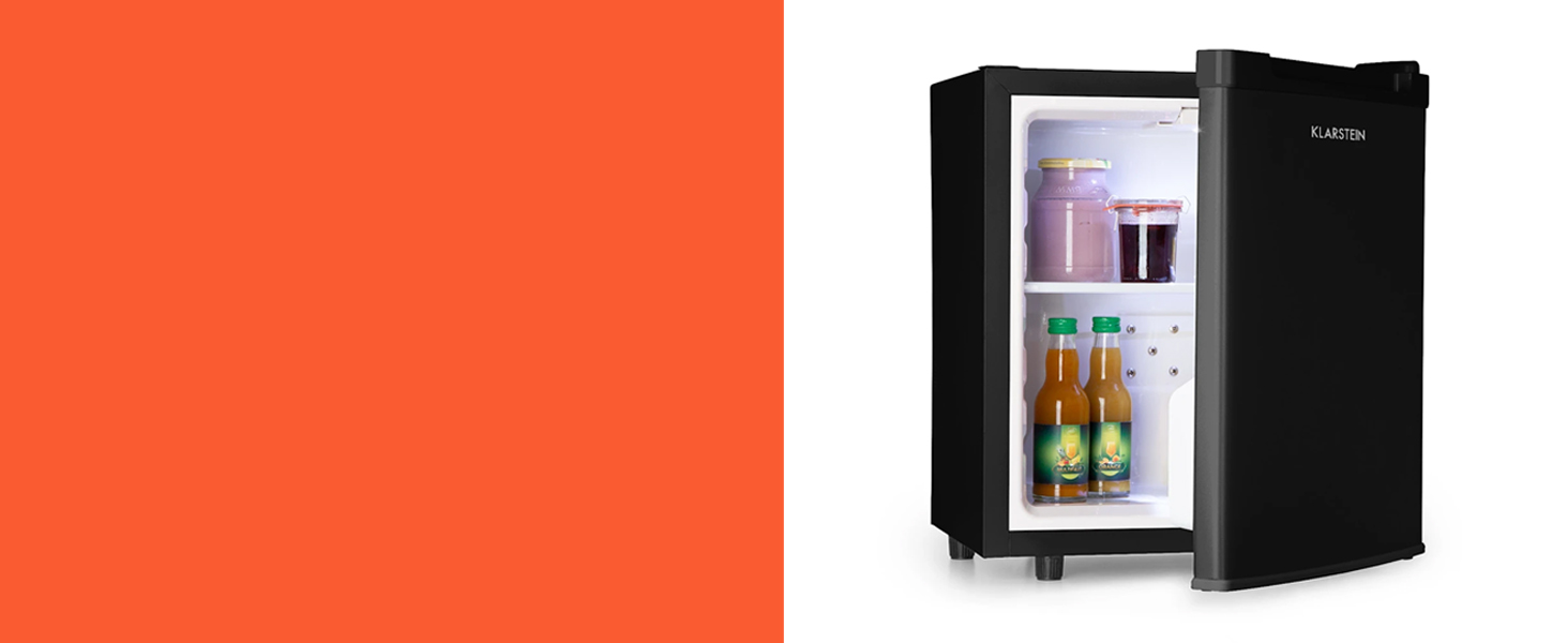 Klarstein Mini холодильник для кімнати, 23L, для напоїв та косметики, міні-бар, тихий, регульована полиця, компактний холодильник для догляду за шкірою 5-15°C, чорний