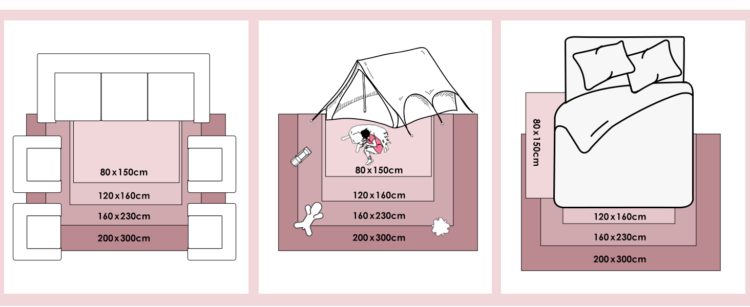 Килим круглий 100 см, миючий, антиковзний, високий ворс, для дитячої кімнати, м'який плюшевий килим (Батік Рожево-ліловий, 160x230 см, прямокутний)