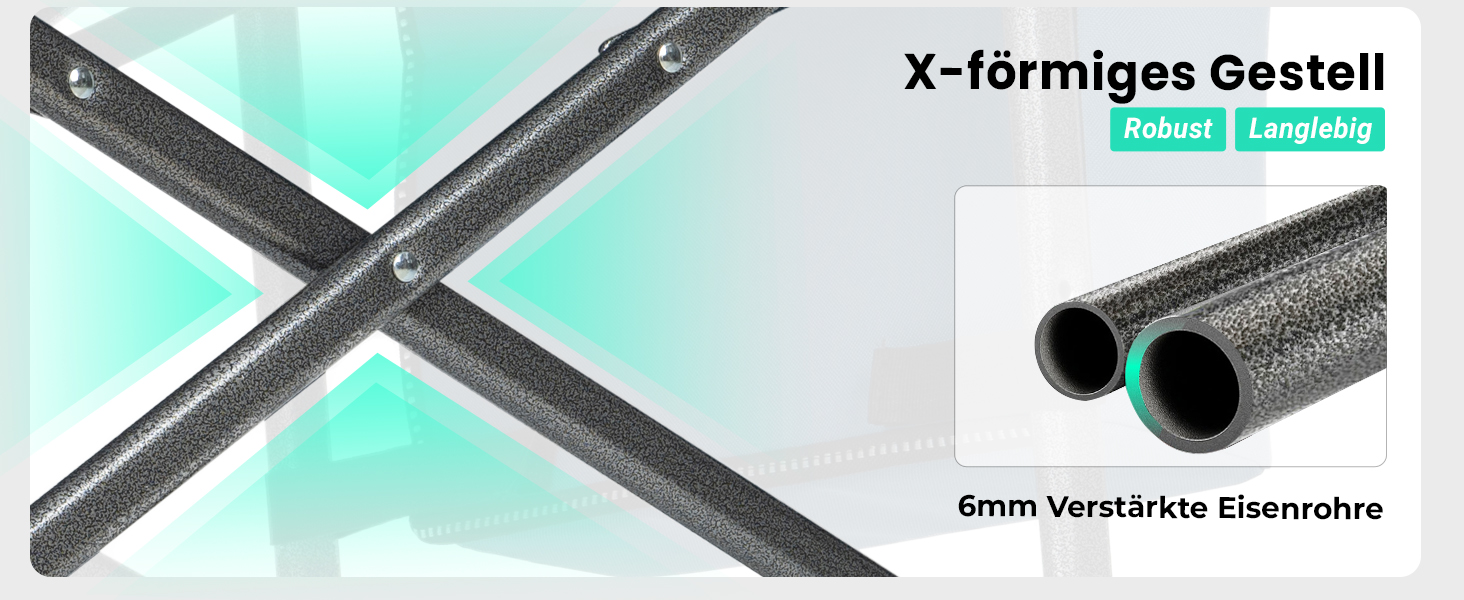 Кемпінговий стілець OVERMONT складний з бічним столиком та охолоджувальною сумкою, до 180 кг - блакитно-сірий