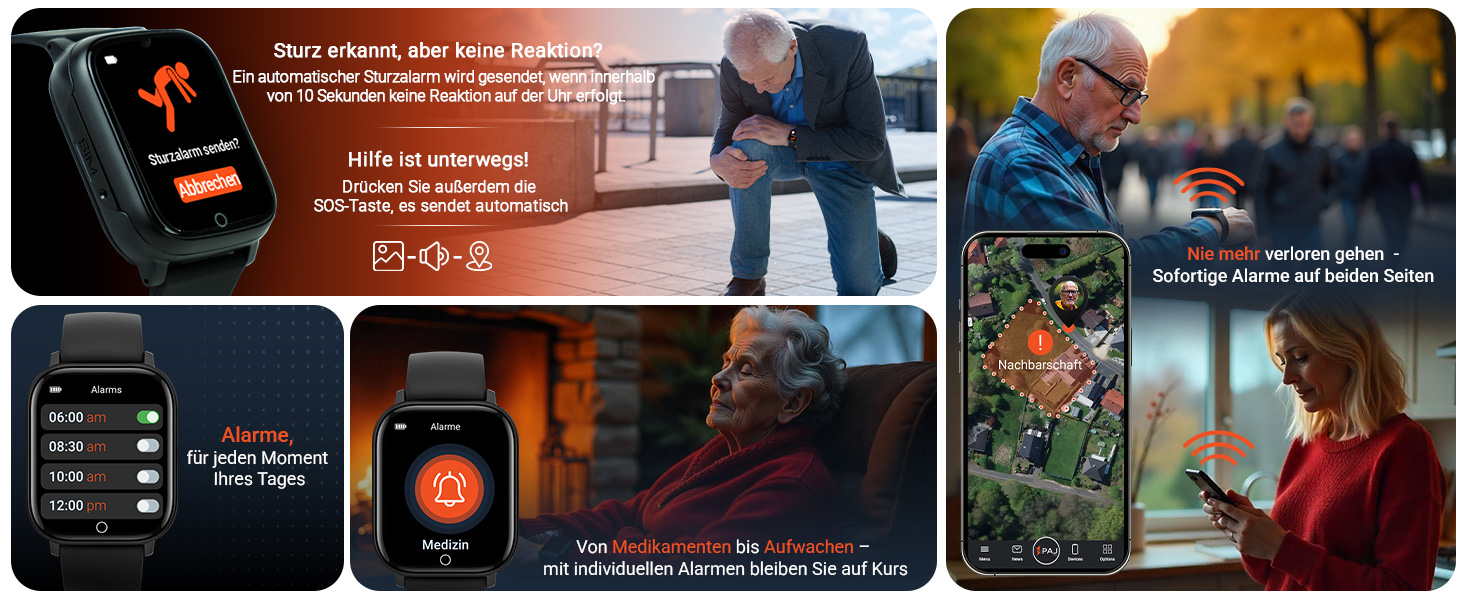 Дитячий розумний годинник PAJ Finder 4G - GPS трекер, SOS, камера, зв'язок, реальна локація, водостійкий, чорний
