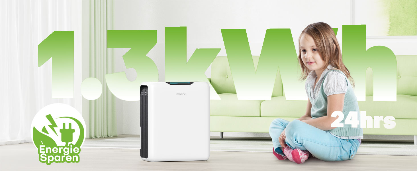 Електричний осушувач повітря CONOPU 3000 мл з автоматичним відтаванням та тихим режимом (30 дБ)