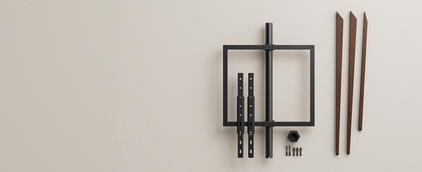 Підставка для телевізора FITUEYES 43-65 дюймів, настільна, регульована висота, чорна