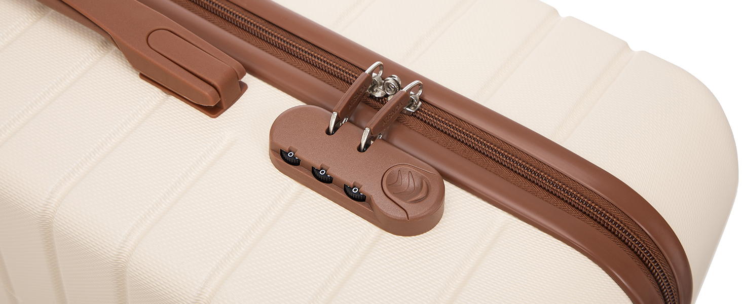 Набір валіз-ролерів (3 шт): M, L, XL, білий, з коліщатками 360°, замком, зручною ручкою. Elfenbeinweiß
