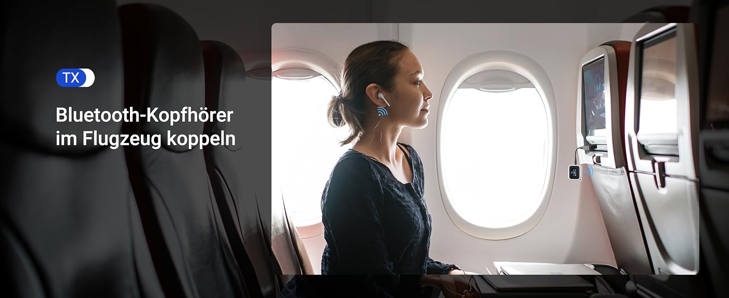Bluetooth-трансмітер та ресивер Syntech 5.3 з LED-дисплеєм, адаптер 3.5 мм AUX для літака, авто та навушників AirPods, низька затримка, Dual Link, білий