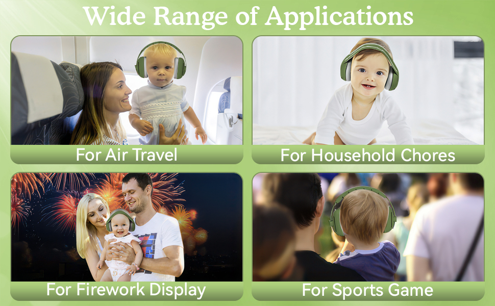 Навушники для захисту вух Mumba Baby (зелені)