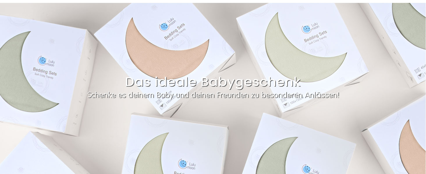 Бетліня для дітей Lulumoon з мусліну 100x135 см: комплект простирадла 100x135 + наволочка 40x60 см з бавовни Oeko-TEX Standard – легка та комфортна постільна білизна для малюків