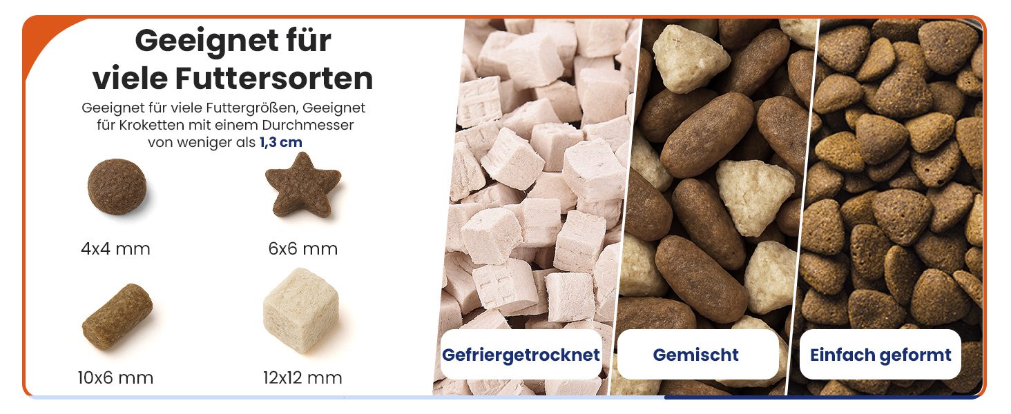 Автомат годівлі для котів з керуванням через додаток, для 2 котів, регульована висота, 2 миски, 5 л, з функцією запису голосу та таймером