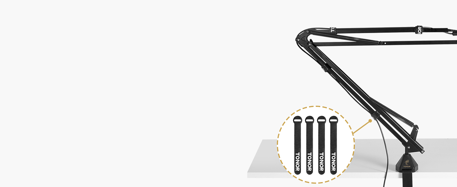 Стійка для мікрофона TONOR T20 з поп-фільтром та адаптером 3/8' - 5/8', мікрофонний кліп