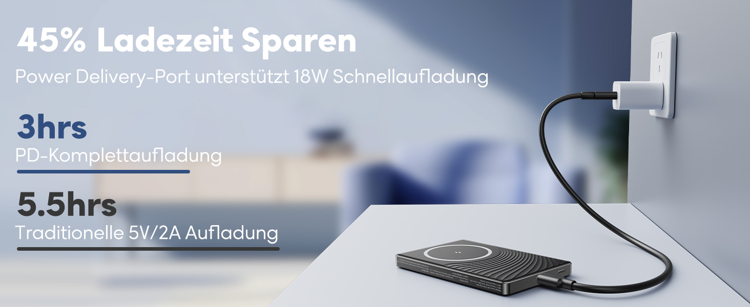 Power Bank Ntaanoo з MagSafe для iPhone 16/15/14/13/12 (10000mAh, 20W, бездротова зарядка)