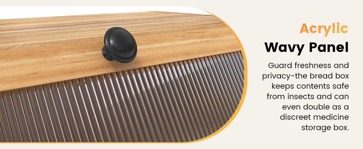 YOUDENOVA Скринька для хліба з дощечкою для нарізання, дерев'яний кошик для хліба, коробка для зберігання, бамбукова коробка для хліба, солі та перечниці, 39x25x20 (ДхШхВ) см, (Bois)