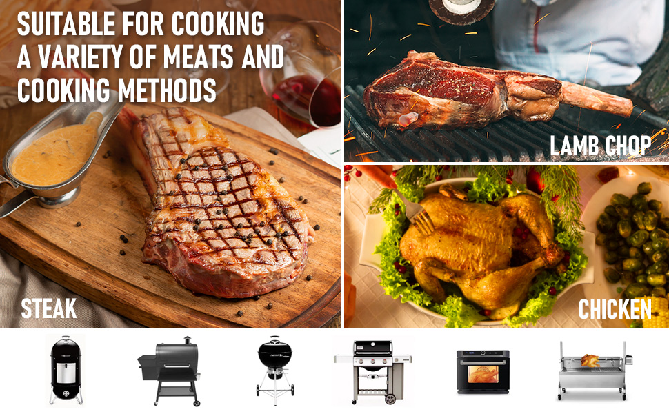 Цифровий термометр для м'яса та гриля: приготування стейків, шашликів та інших страв