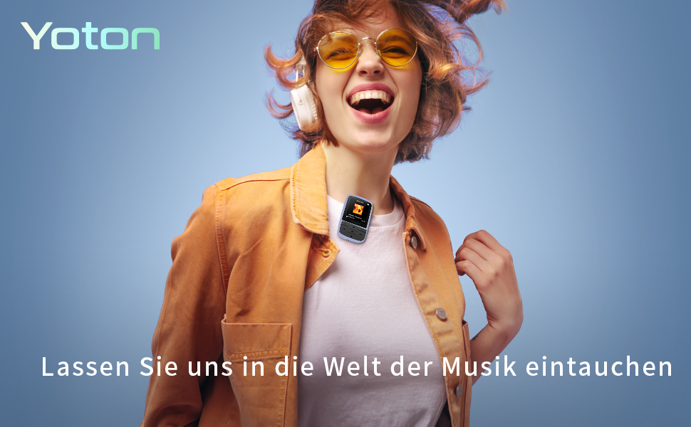 MP3-плеєр YOTON з Bluetooth 5.2, Hi-Fi звук, FM-радіо, диктофон, регулятор гучності, навушники, підтримка SD до 128 ГБ, фіолетовий