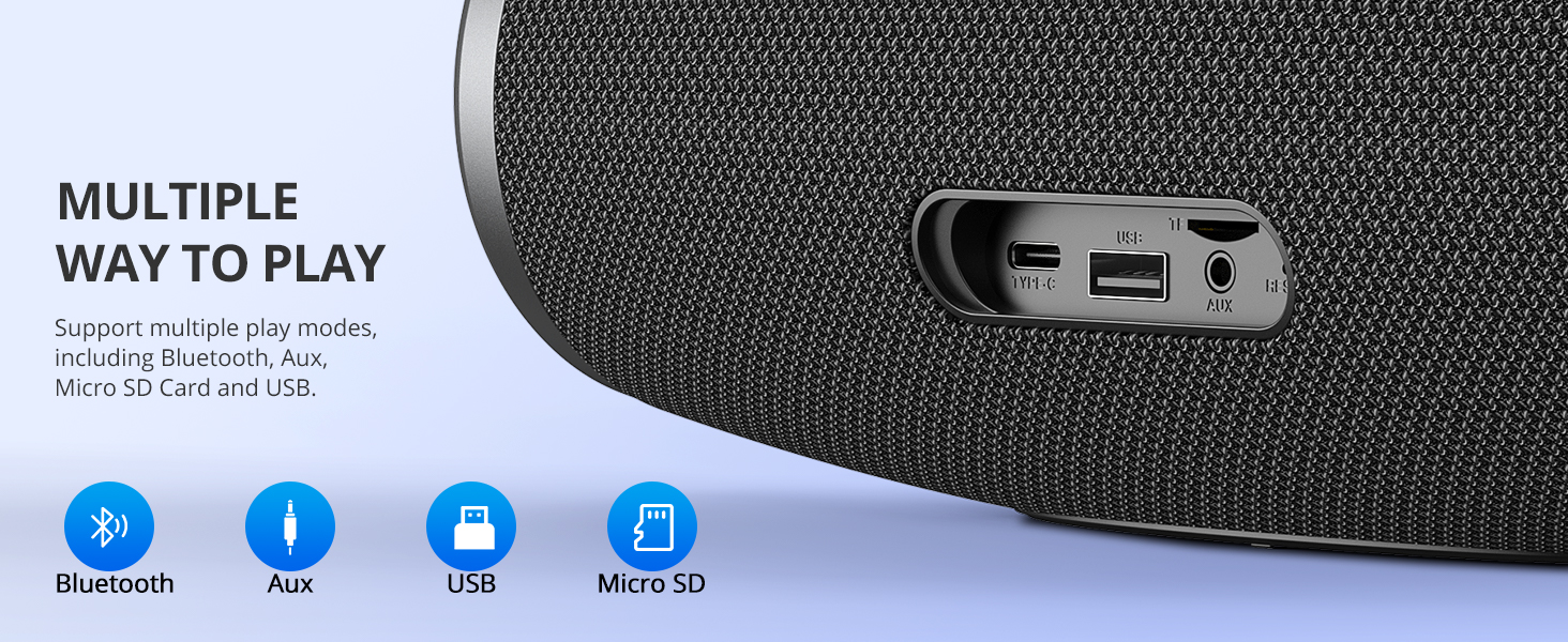 Tronsmart Mirtune S100: Bluetooth колонка водонепроникна IPX7, 20 год, для пляжу та вечірок (Чорна)