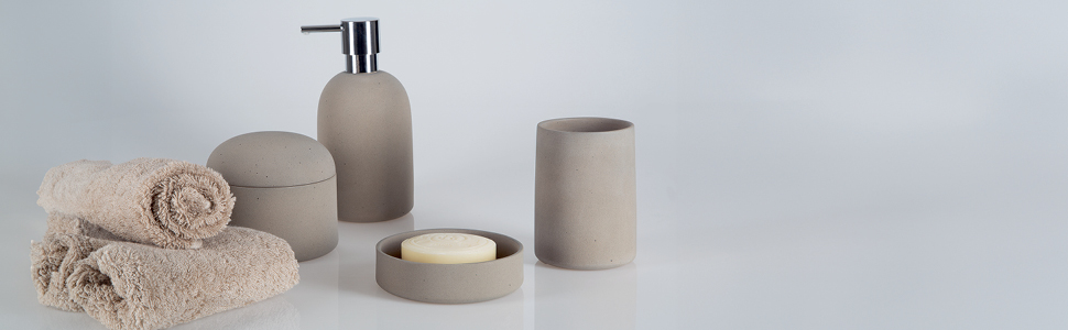 Миска для мила Spirella Etna з каменю, сірий колір, 15 x 11 x 3 см - декоративне приладдя для ванної кімнати