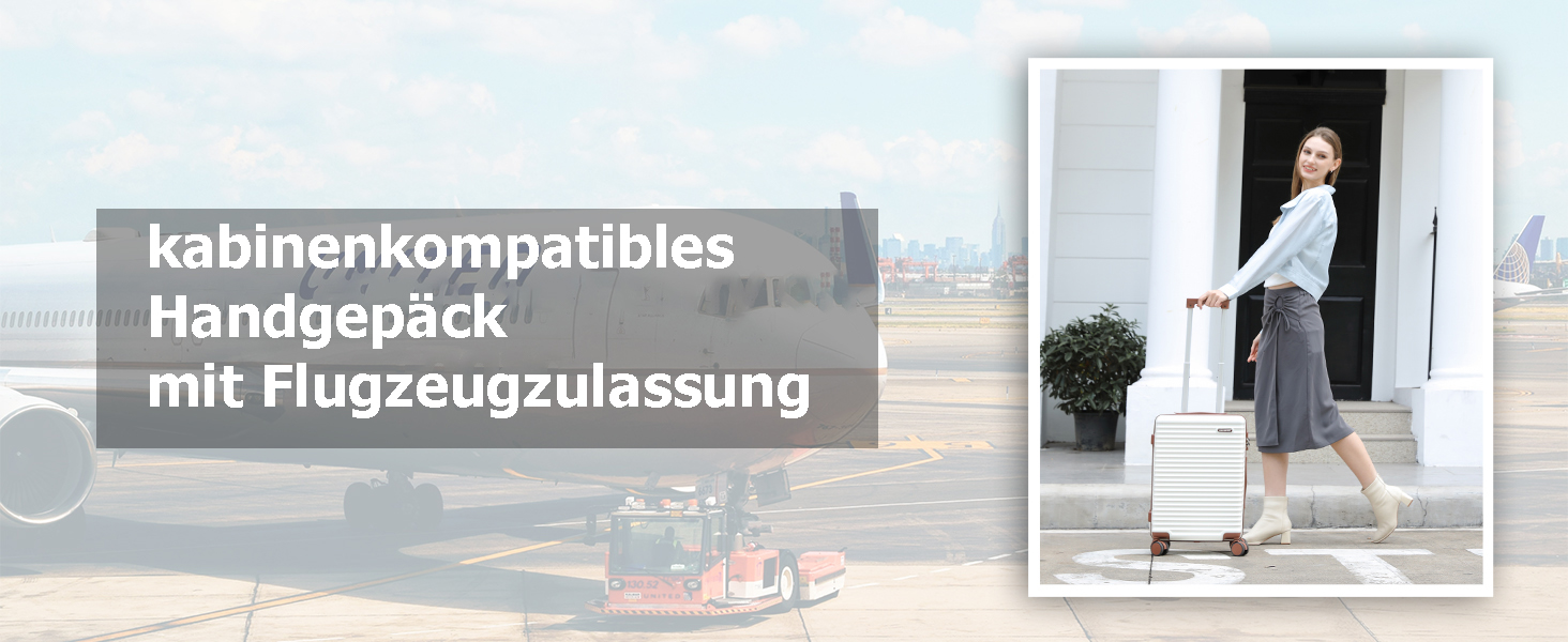 Жорсткий валіза ручної огляду з 4 колесами-спіннерами, TSA-замок, легкий, для подорожей