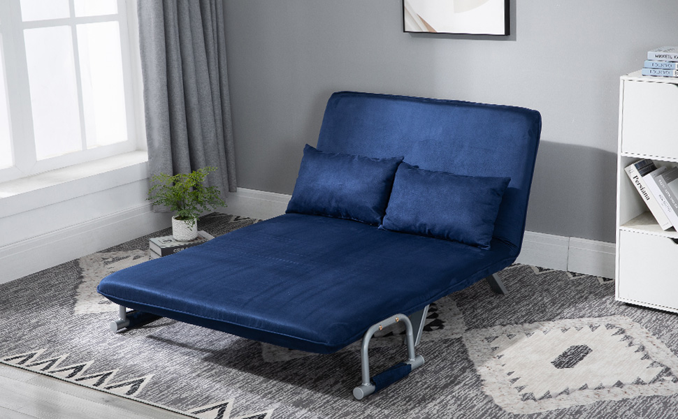 HOMCOM Adjustable Backrest Sleeper Sofa